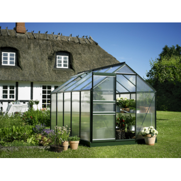 Tuinkas Royal Well Popular 106 groen gecoat met 4mm polycarbonaat