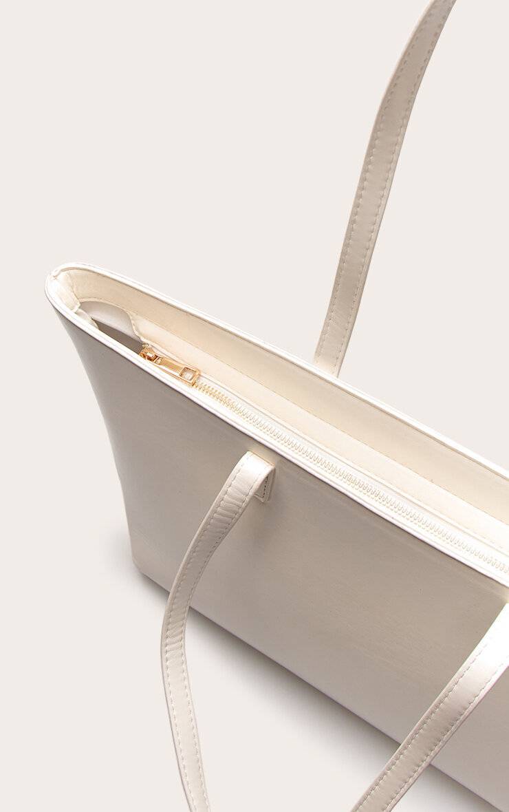 Crème Sac À Main Surdimensionné En Synthétiquecuir