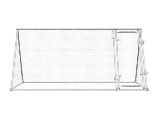 Cage pour poules argenté 200x105x91 cm acier galvanisé