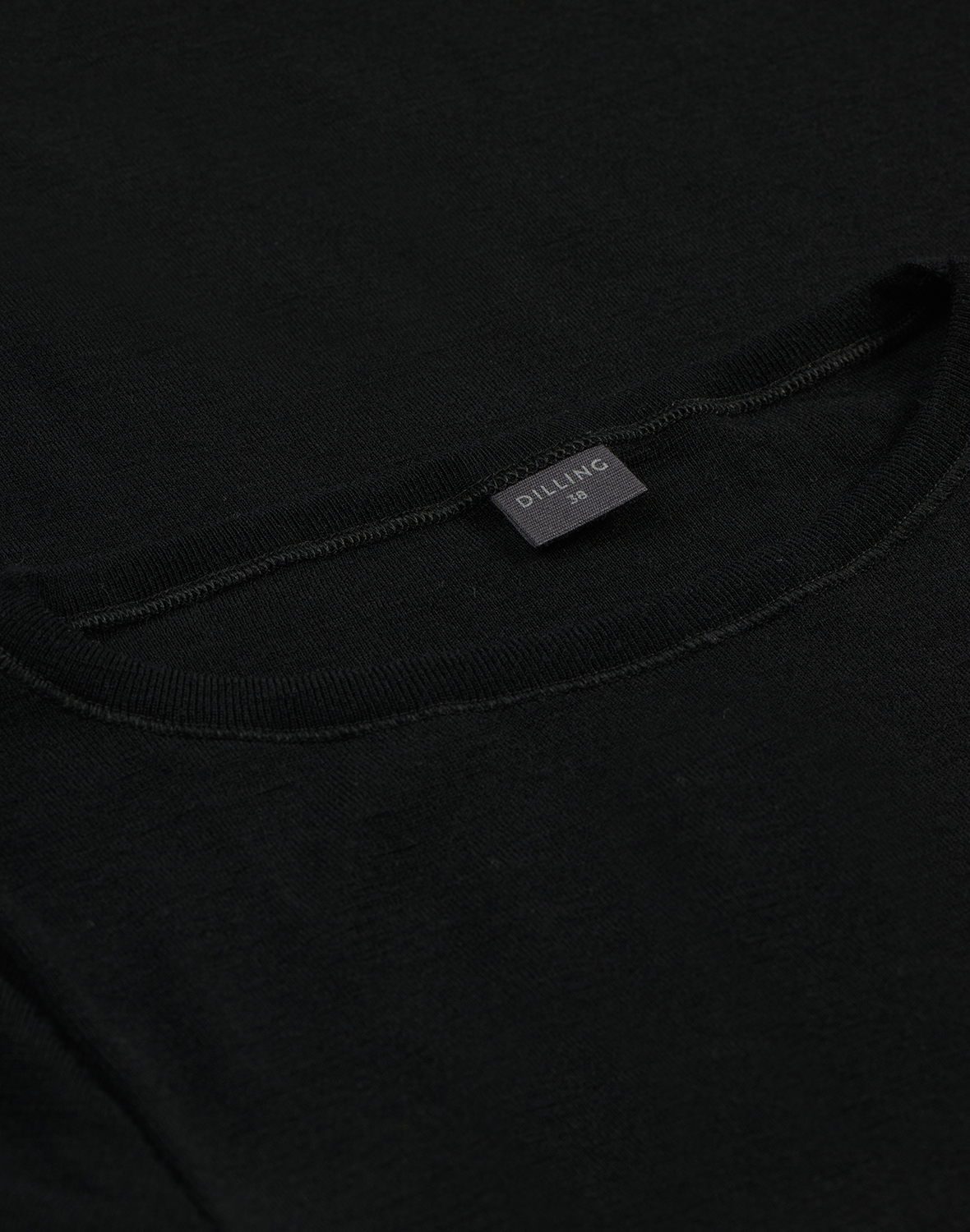 T-shirt van merinowol voor dames in Zwart