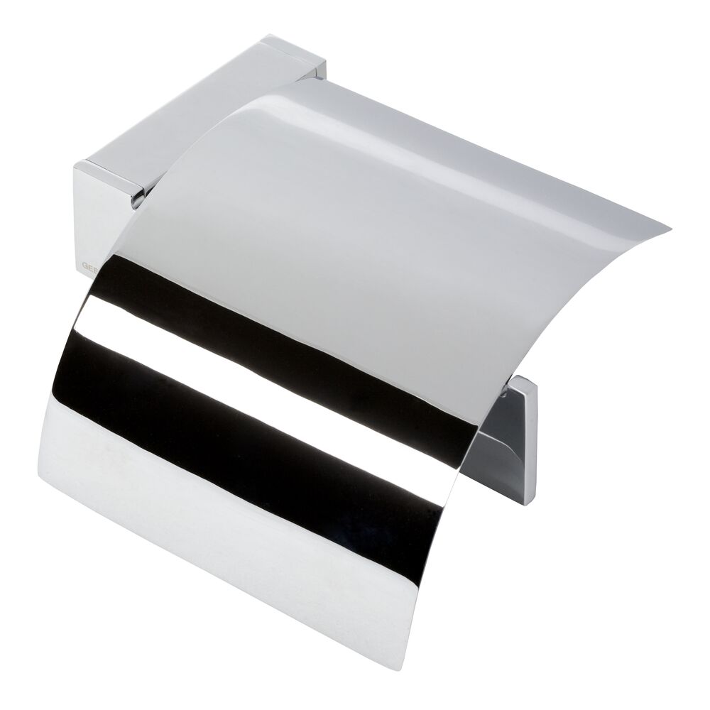 Geesa Modern Art toiletrolhouder met klep chroom