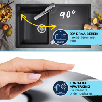 Grohe Quickfix keukenkraan Start uittrekbare Dual spray
