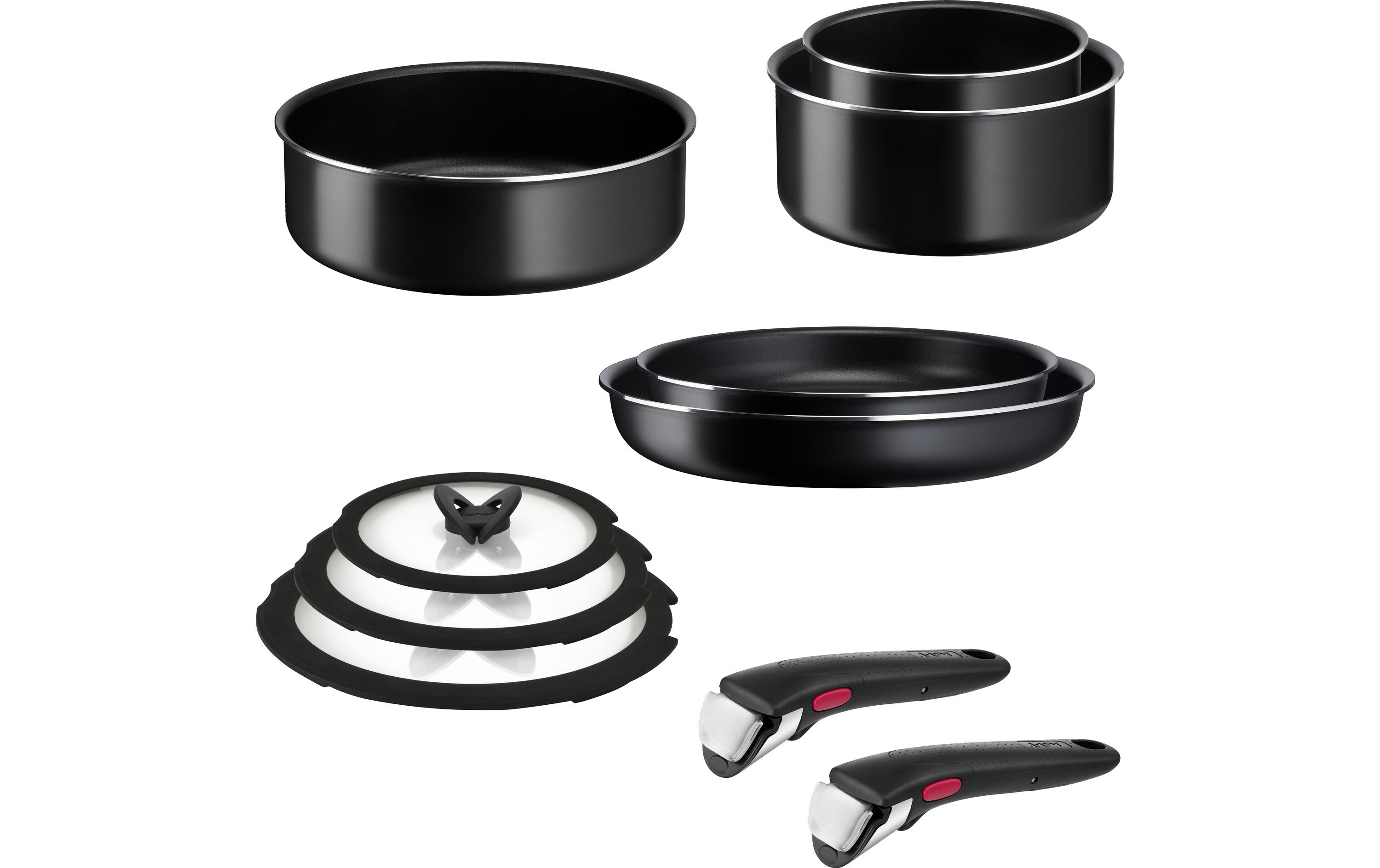 Kochgeschirr-Set Ingenio Easy On 10-teilig, Schwarz<br>Pfannen- und Kochtopf Set