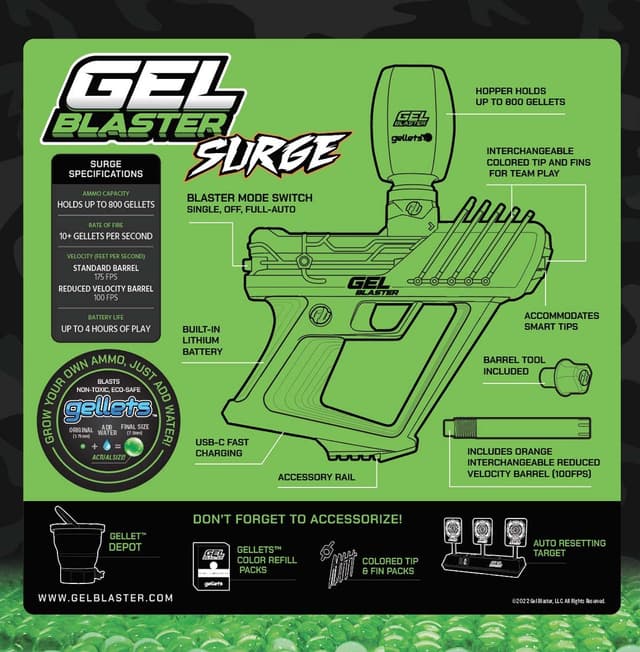 Gel Blaster Surge og Gellets