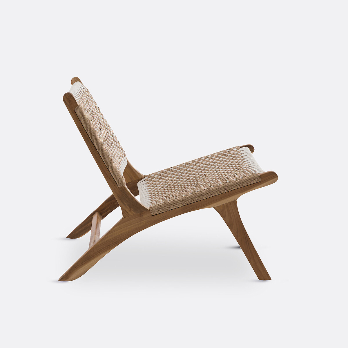 LA REDOUTE INTERIORS<br>Poltrona de descanso em teca e corda trançada, Amanda