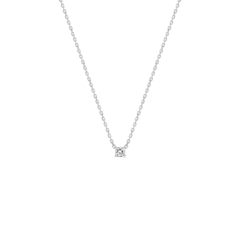 Collier Femme - Or 18 Carats - Diamant 0,08 Carats - Longueur : 42 cm