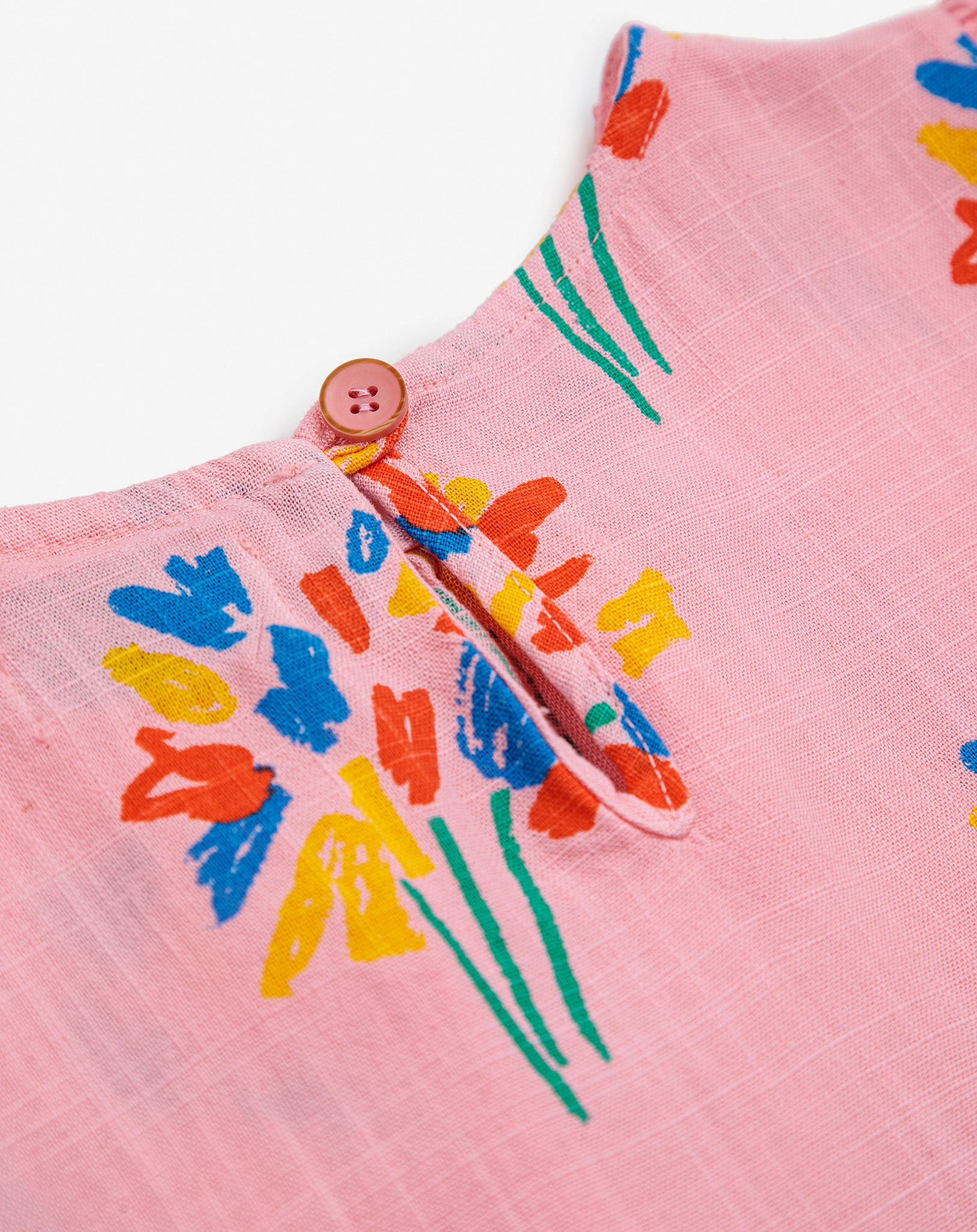 Kurzarm-Kleid FIREWORKS AOP in rosa