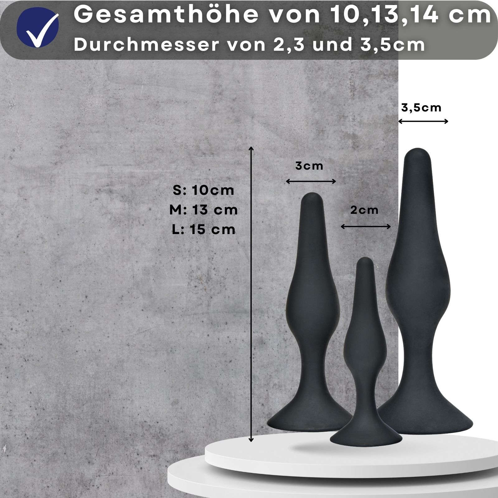 Lovelyness - Anaplug Set aus Silikon - Analtrainer
