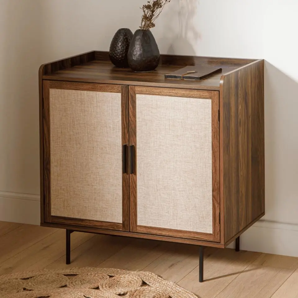 CALICOSY - Dressoir JETSON - Donker hout - 79x80x39,5 cm