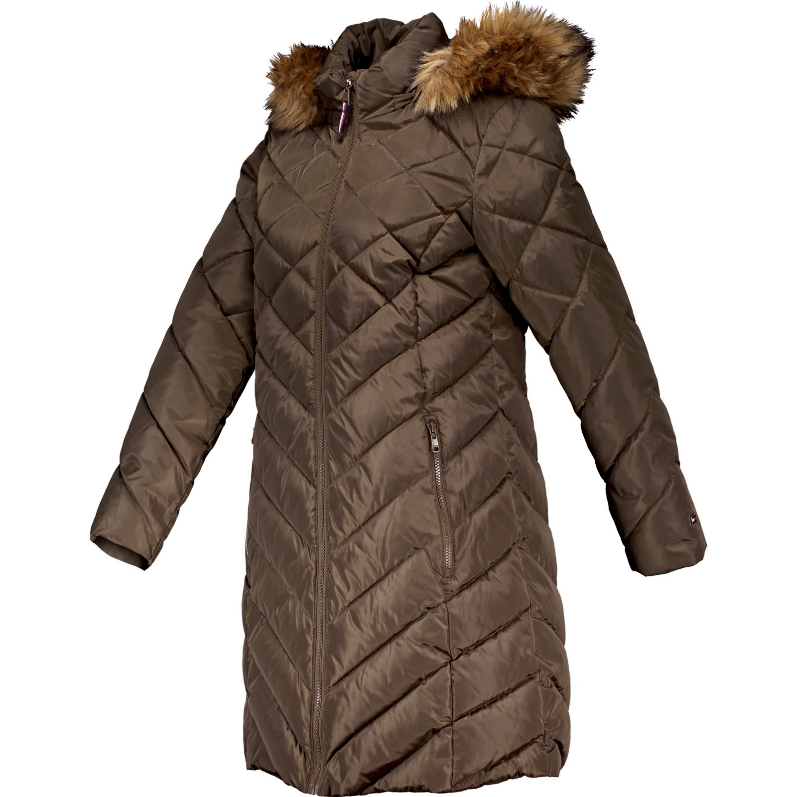Tommy Hilfiger Damen-Parka mit Kapuze XXL, braun