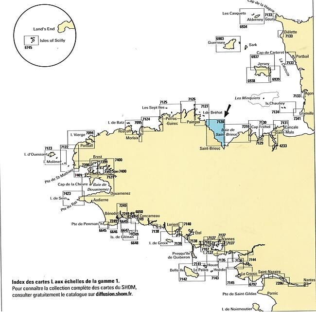EPSHOM - 7128L BAIE DE SAINT BRIEUC PARTIE OUEST