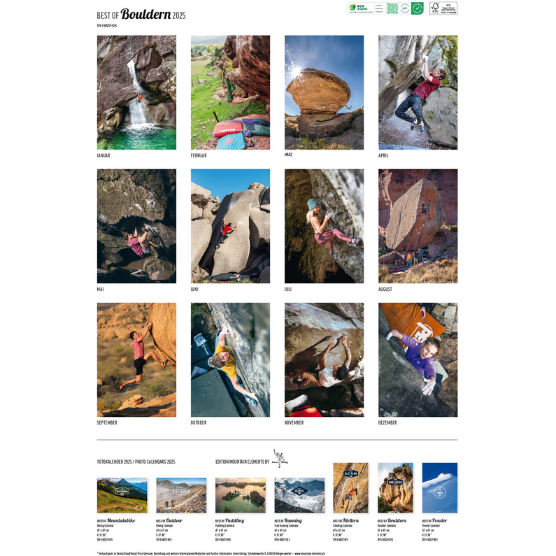 TMMS-Verlag Best of Boulder 2025 Kalender