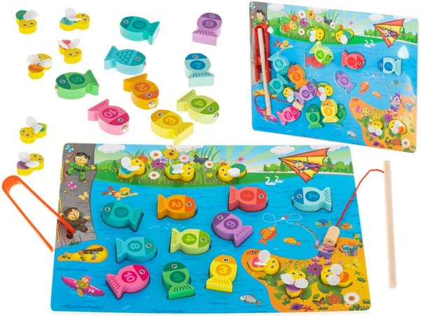Montessori bimagnet trefiskespill