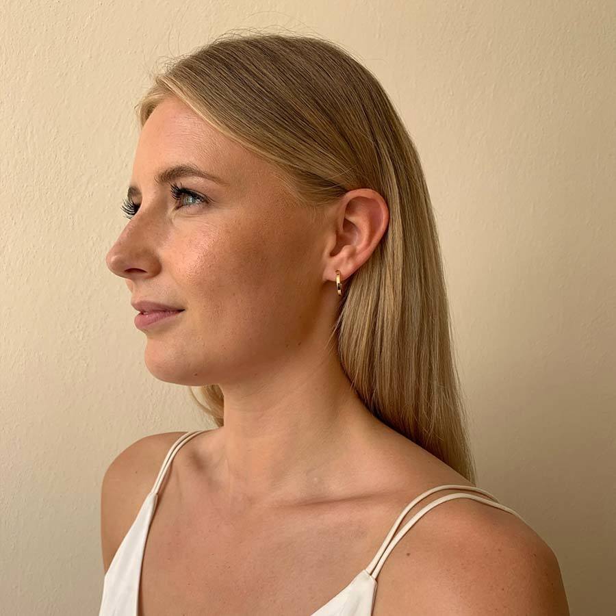 Snö Of Sweden Moe Ring Earring Plain Gold 15mm