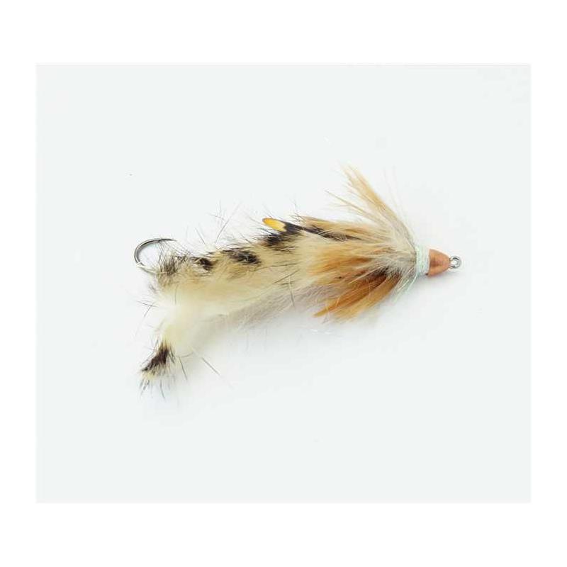 Mouche Spécial Carnassier Tof Cone Head Articulee - Naturel