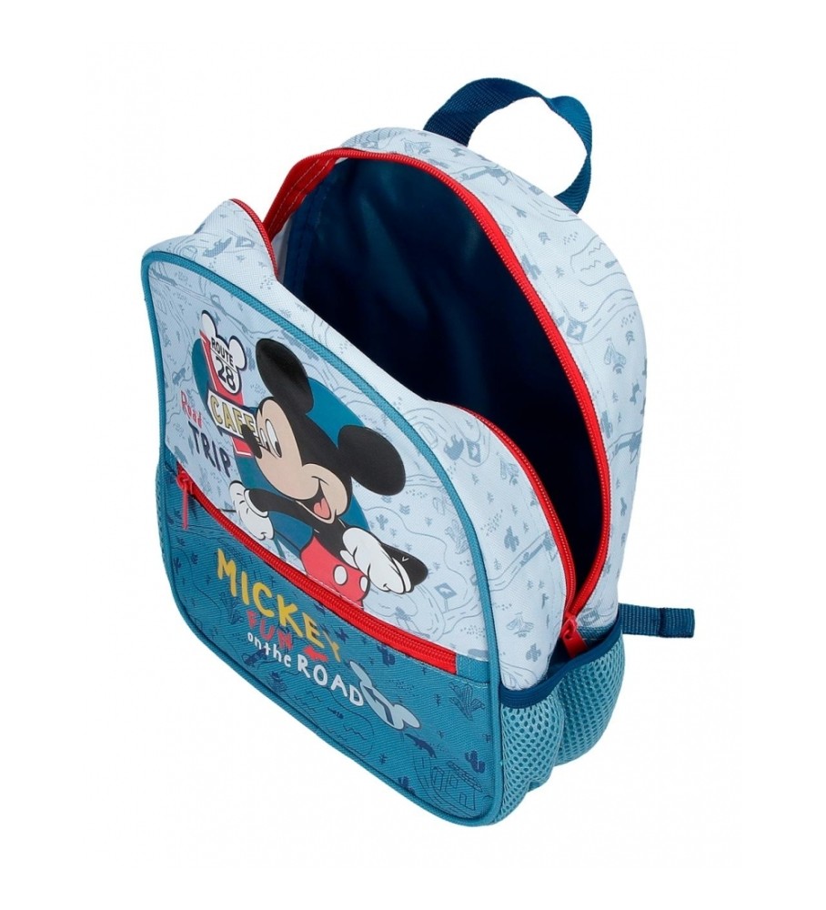 Disney Mochila Mickey Road Trip 28cm azul