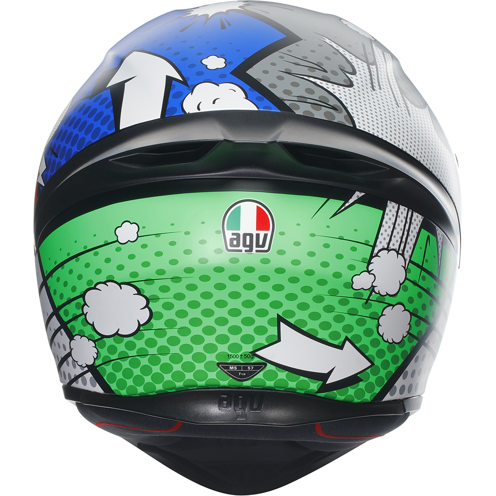 AGV - Casque K1 S Bang Gris / Bleu / Rouge / Vert