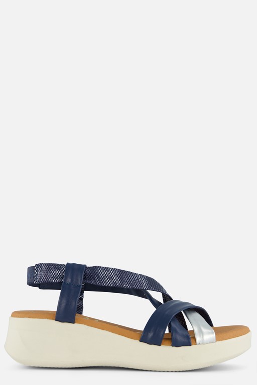 Oh My Sandals Sandalen blauw Leer
