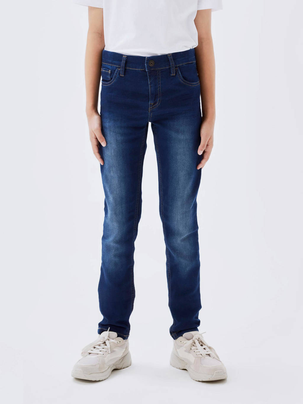 NAME IT slim fit jeans NKMTHEO dark blue denim