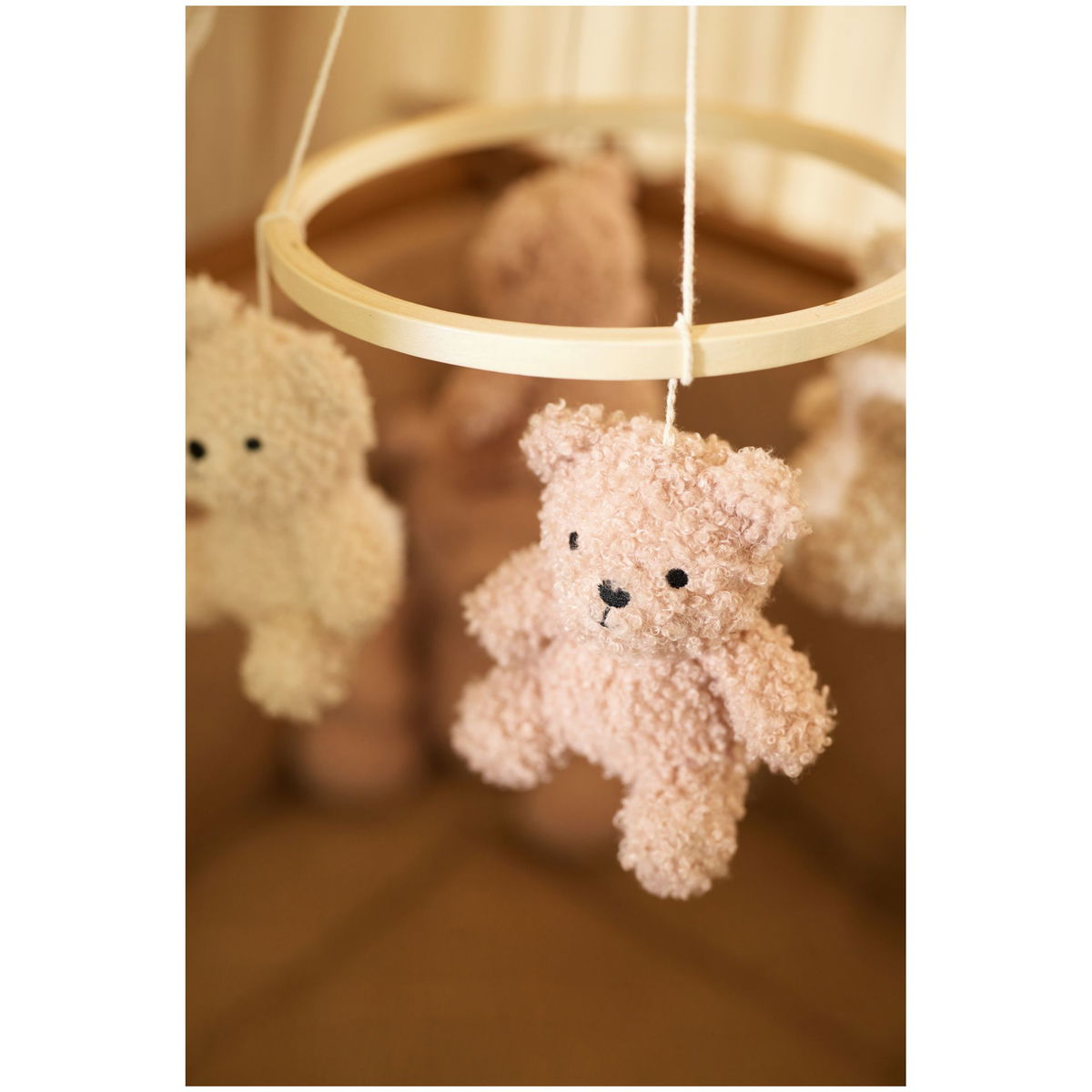 JolleinJollein   Baby Mobile teddy bear wild rose naturel