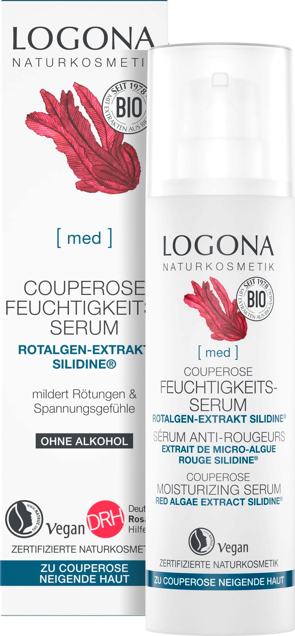 LOGONA  med Couperose Feuchtigkeits-Serum Tag & Nacht, 30 ml