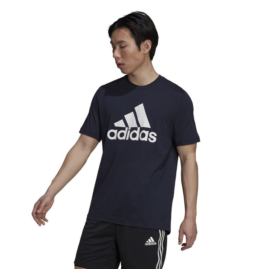 adidas T-Shirt Designed to Move FeelReady Logo - Bleu Marine/Blanc
