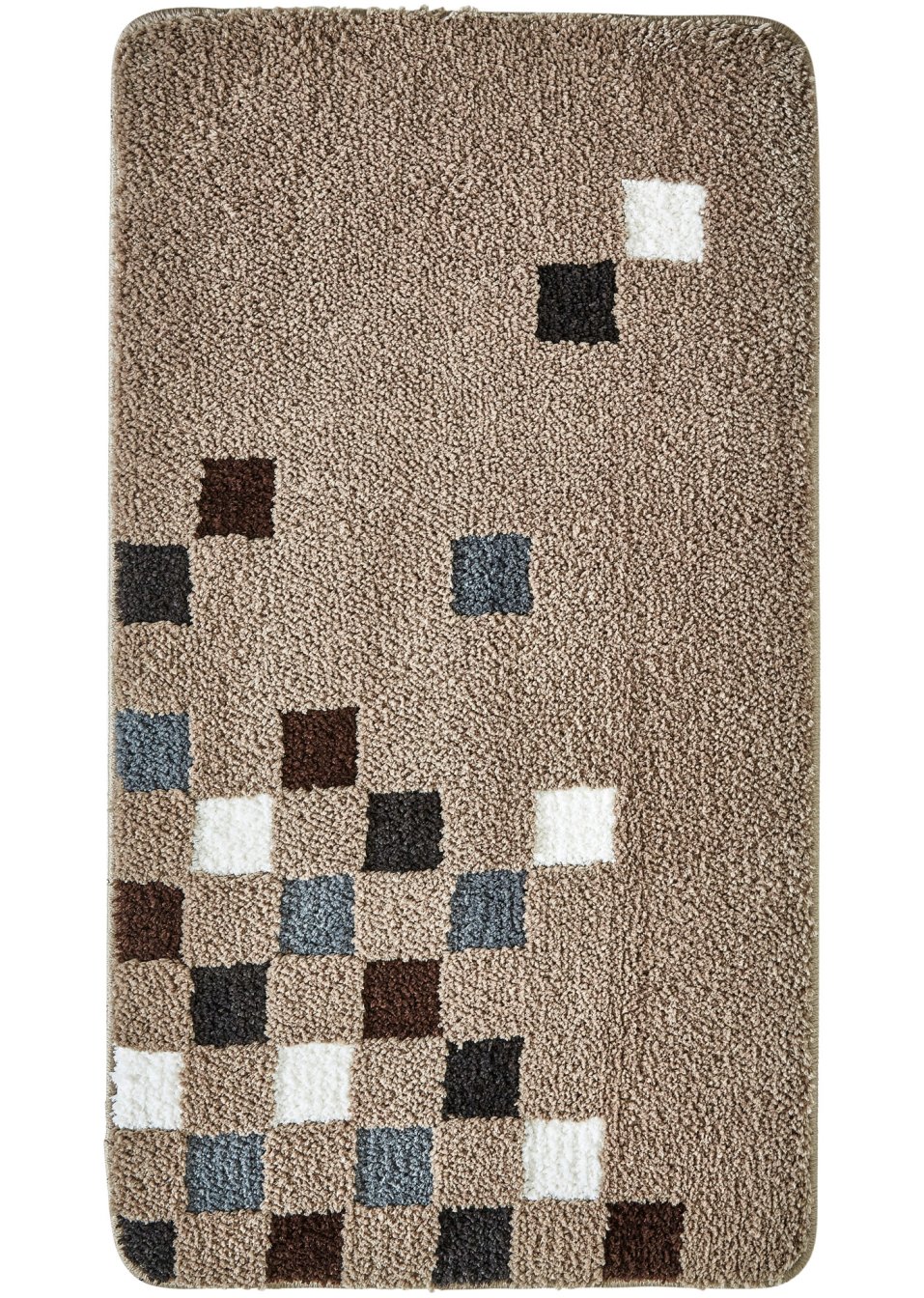 Tapis de salle de bain tufté à motif graphique
