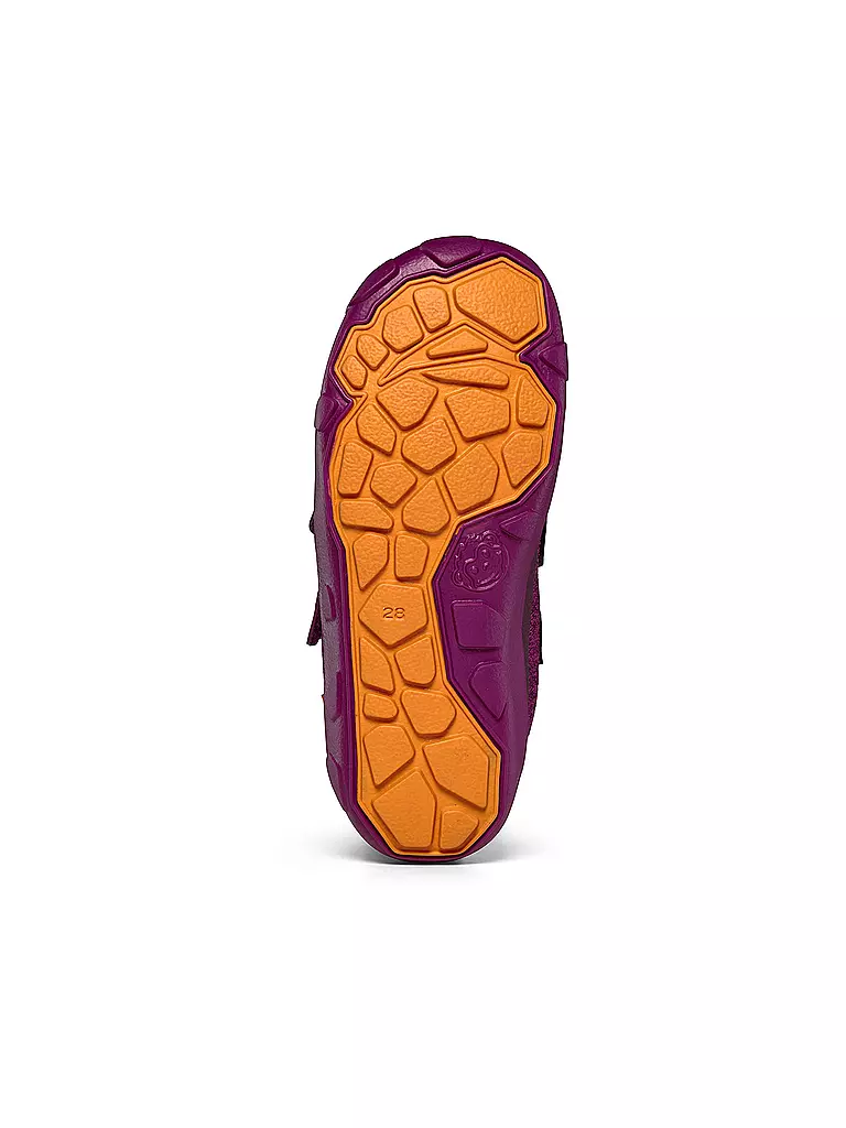 AFFENZAHN Kinder Barfußschuhe - Übergangsschuhe KNIT HAPPY Vogel beere