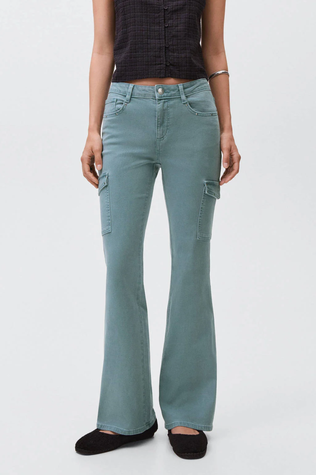 MANGO TEEN flared jeans blauw