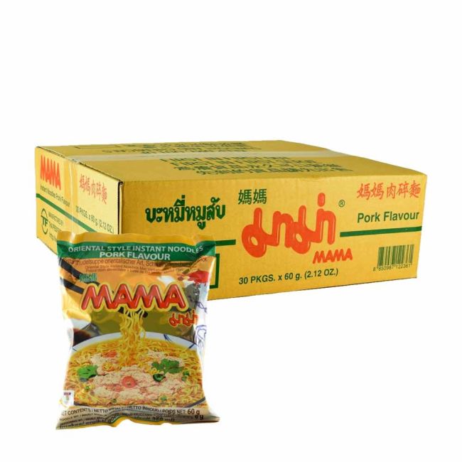 Mama Instant Noedels Varkensvlees Smaak 30x60g