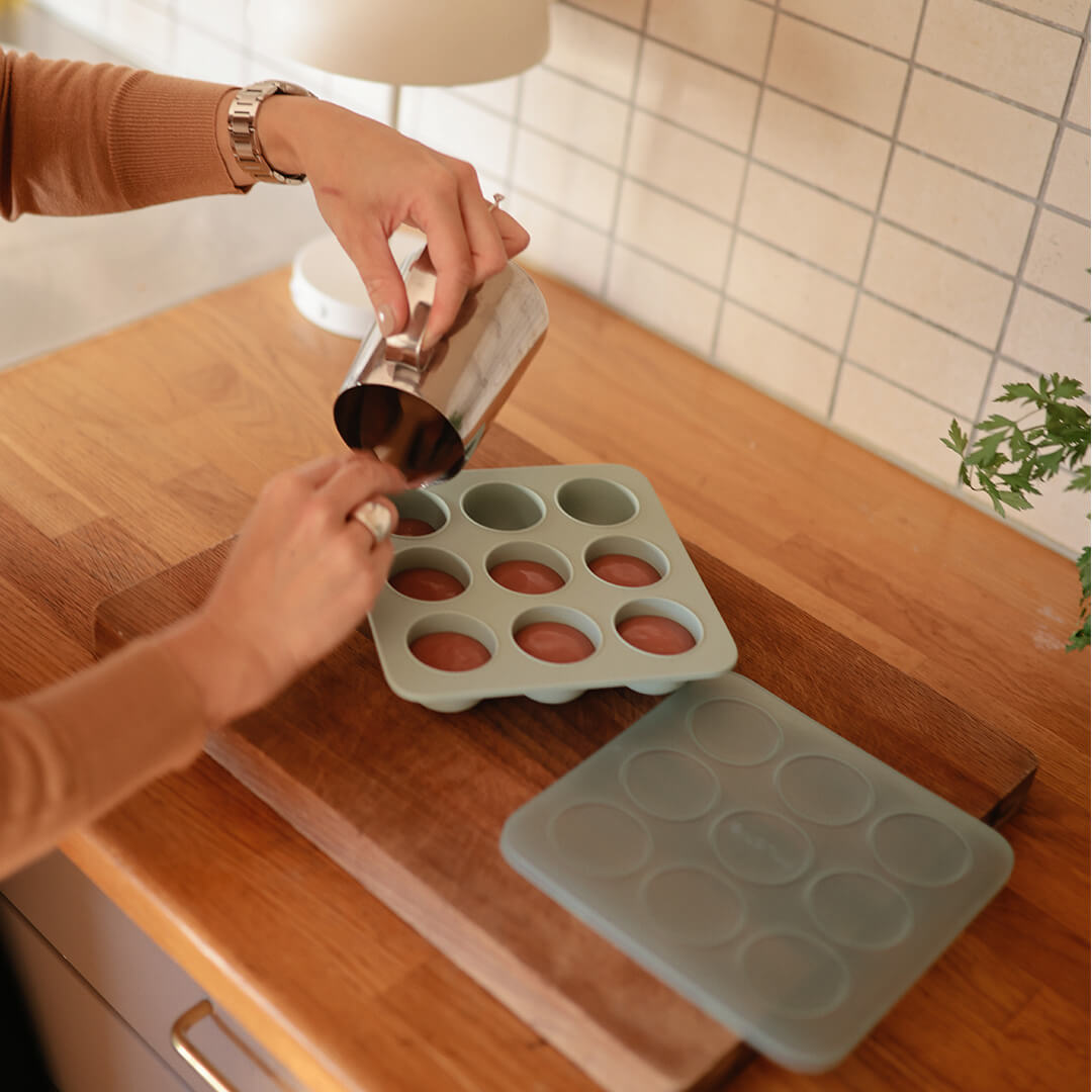 Mushie siliconen invriesvorm - cambridge blue
