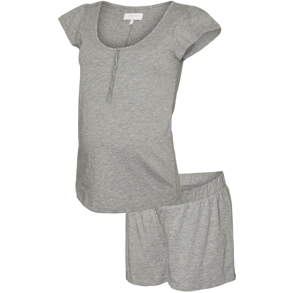 Køb Mama;licious Light Grey Melange Mlmira Lgm Lia Kasket Jrs Pyjamas 2F Noos