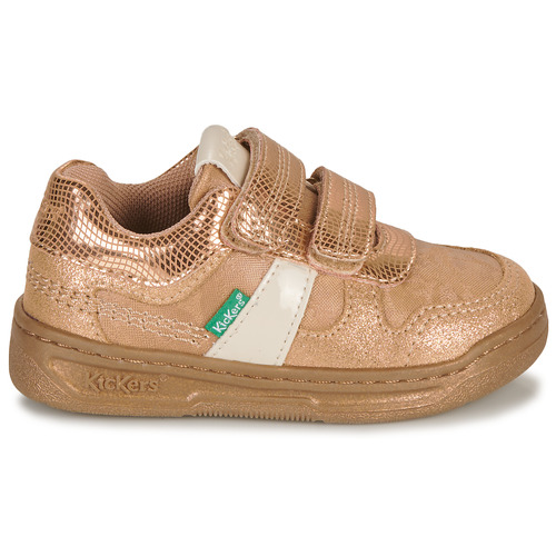 Kickers - KALIDO - Beige / Rose glitter
