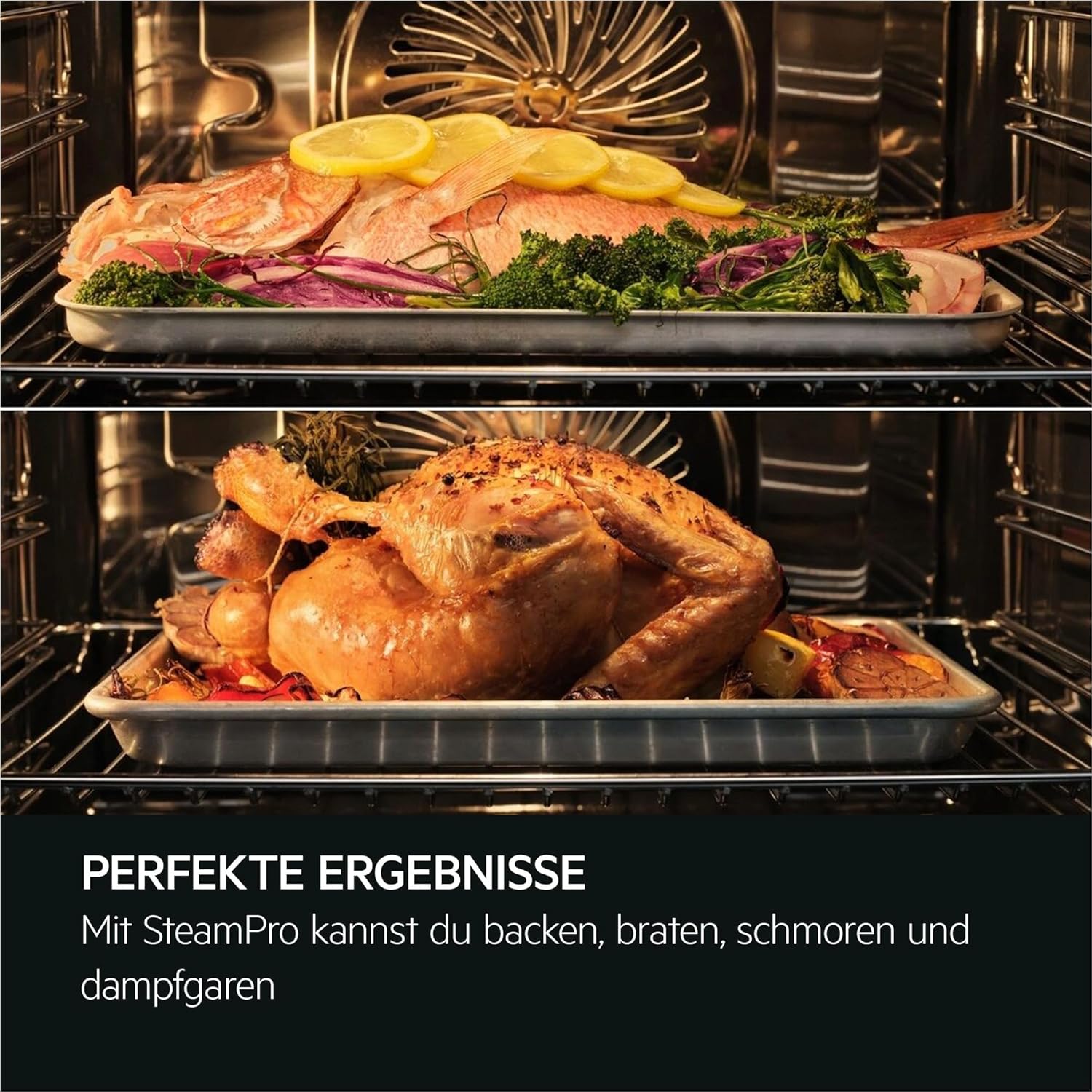 AEG Wifi Einbau-Dampfbackofen, Multidampfgarer, Serie 8 Touch-Swipe-Display mit Schritt für Schritt assistiertem Kochen, Made in Germany, 100% Auto-Dampf, App-Rezepte, TB8SB72WAB