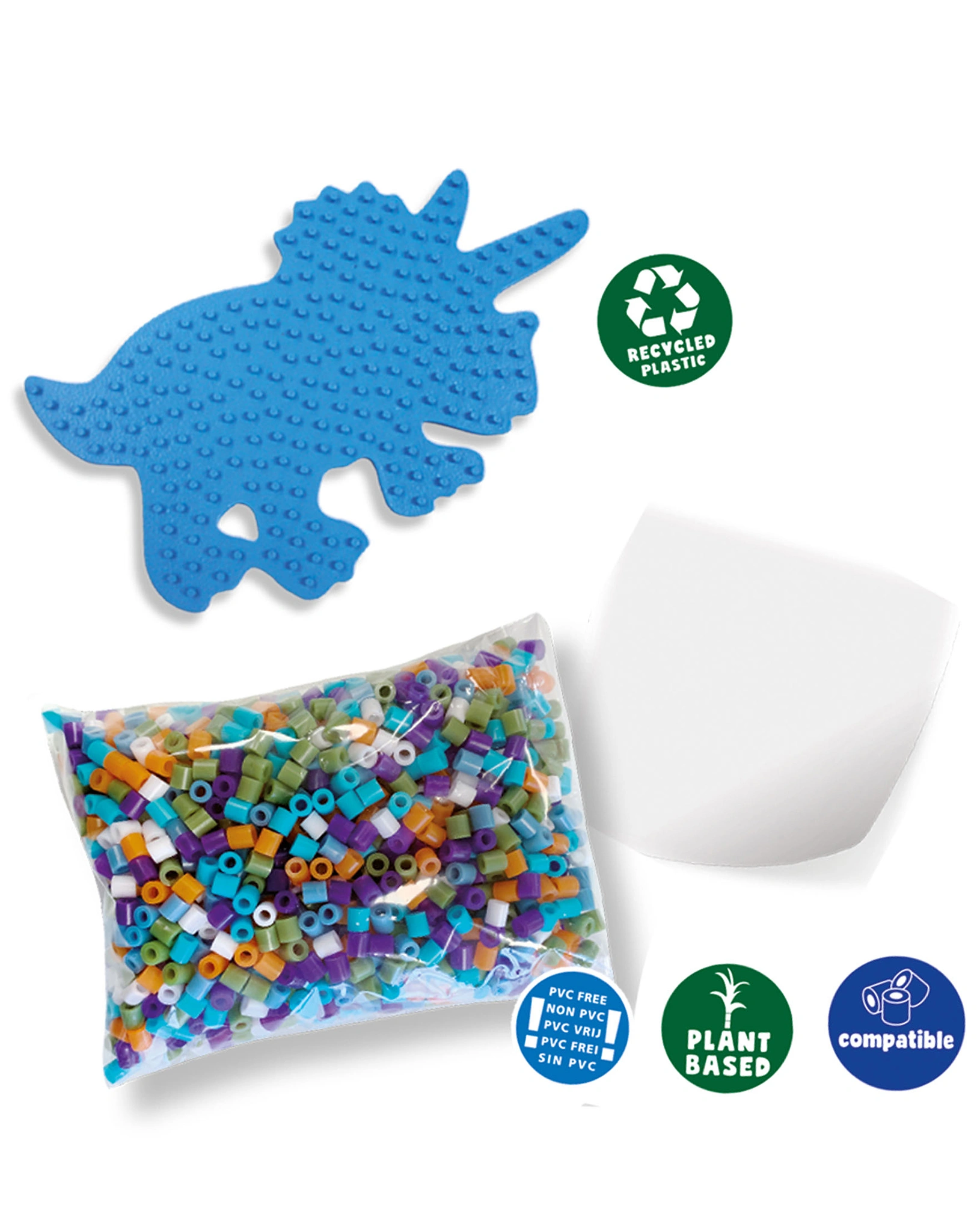Bügelperlen GREEN BEEDZ - TRICERATOPS-DINO