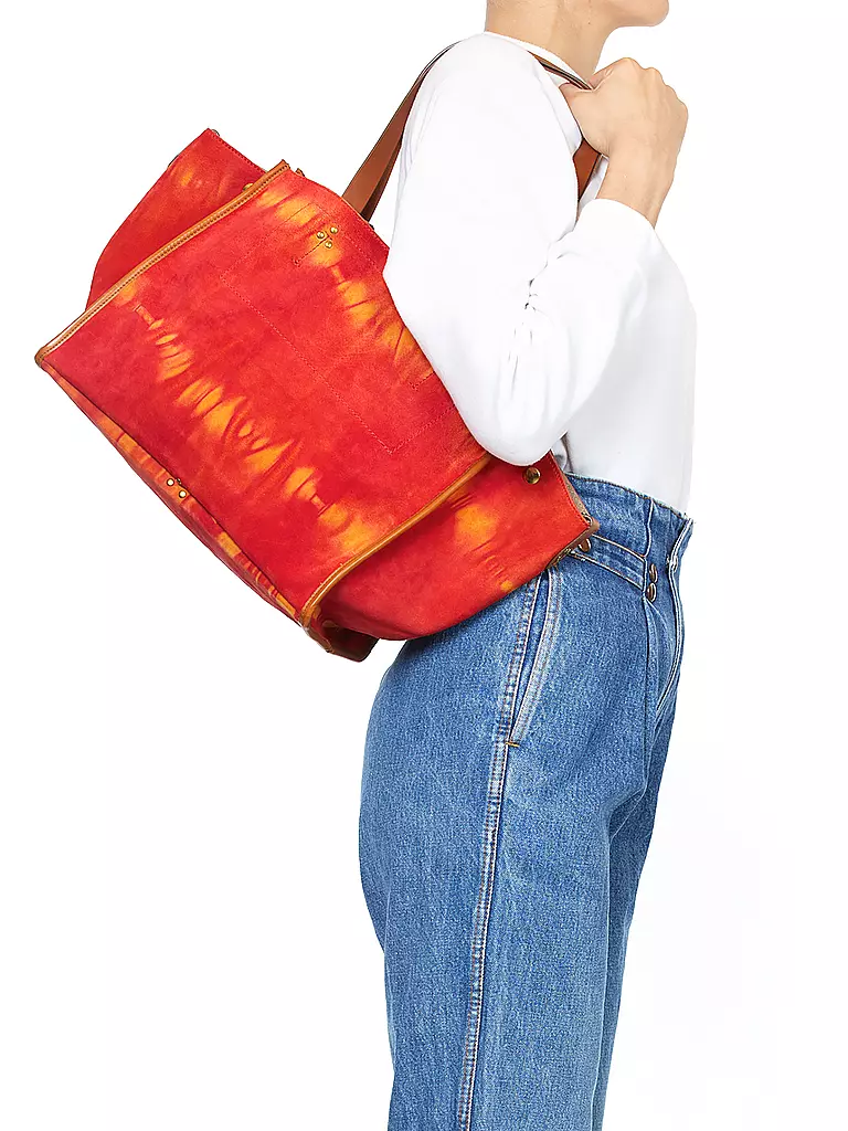 JEROME DREYFUSS Ledertasche - Shopper LEON Medium orange