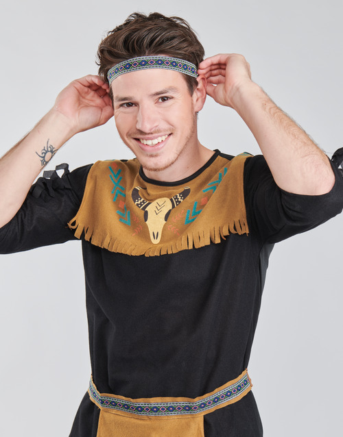Fun Costumes - COSTUME ADULTE INDIEN NOBLE WOLF - Multicolore