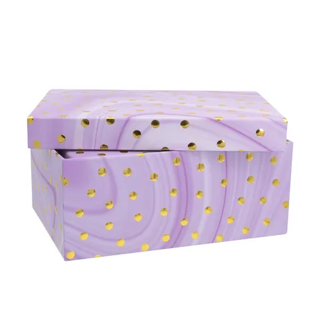 Idena 3er-Set Geschenkboxen Dot/lilaFSC-Mix