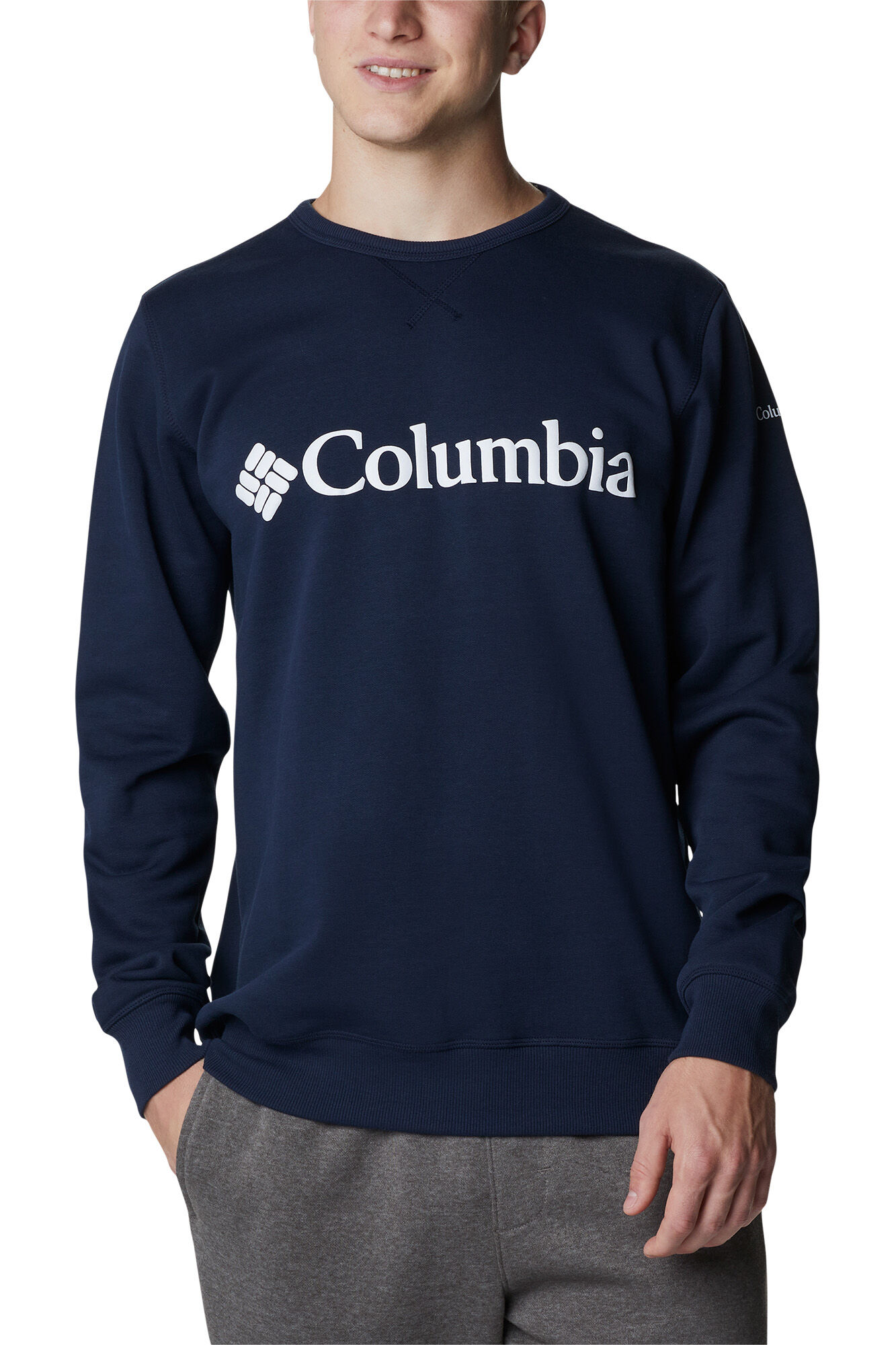 Suéter de gola redonda com logo da Columbia™ - Turquesa