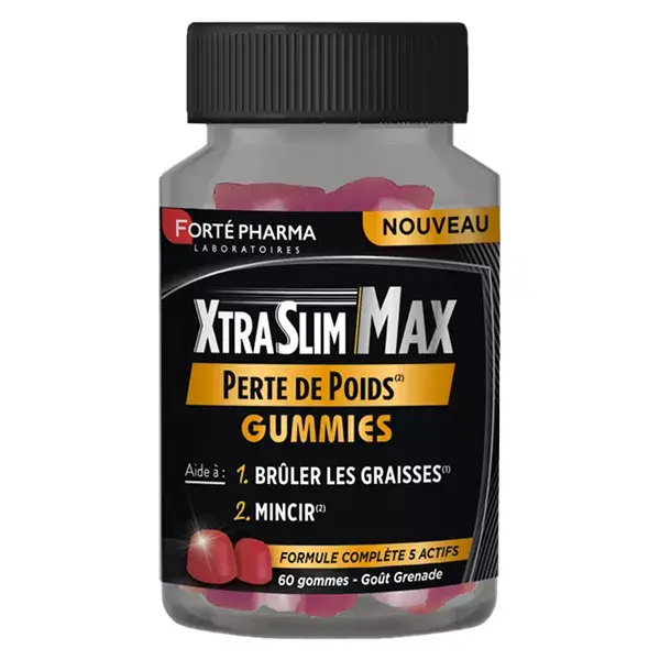 Forté Pharma XtraSlim Max Gomas para Emagrecimento, Queimador de Gordura e Emagrecimento - 60 Gomas