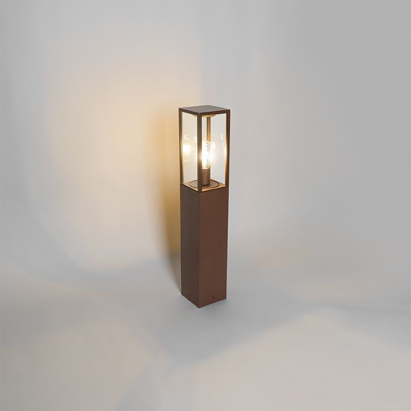 Buitenlamp roestbruin met grondpin en kabelmof 80cm IP44 - Charlois