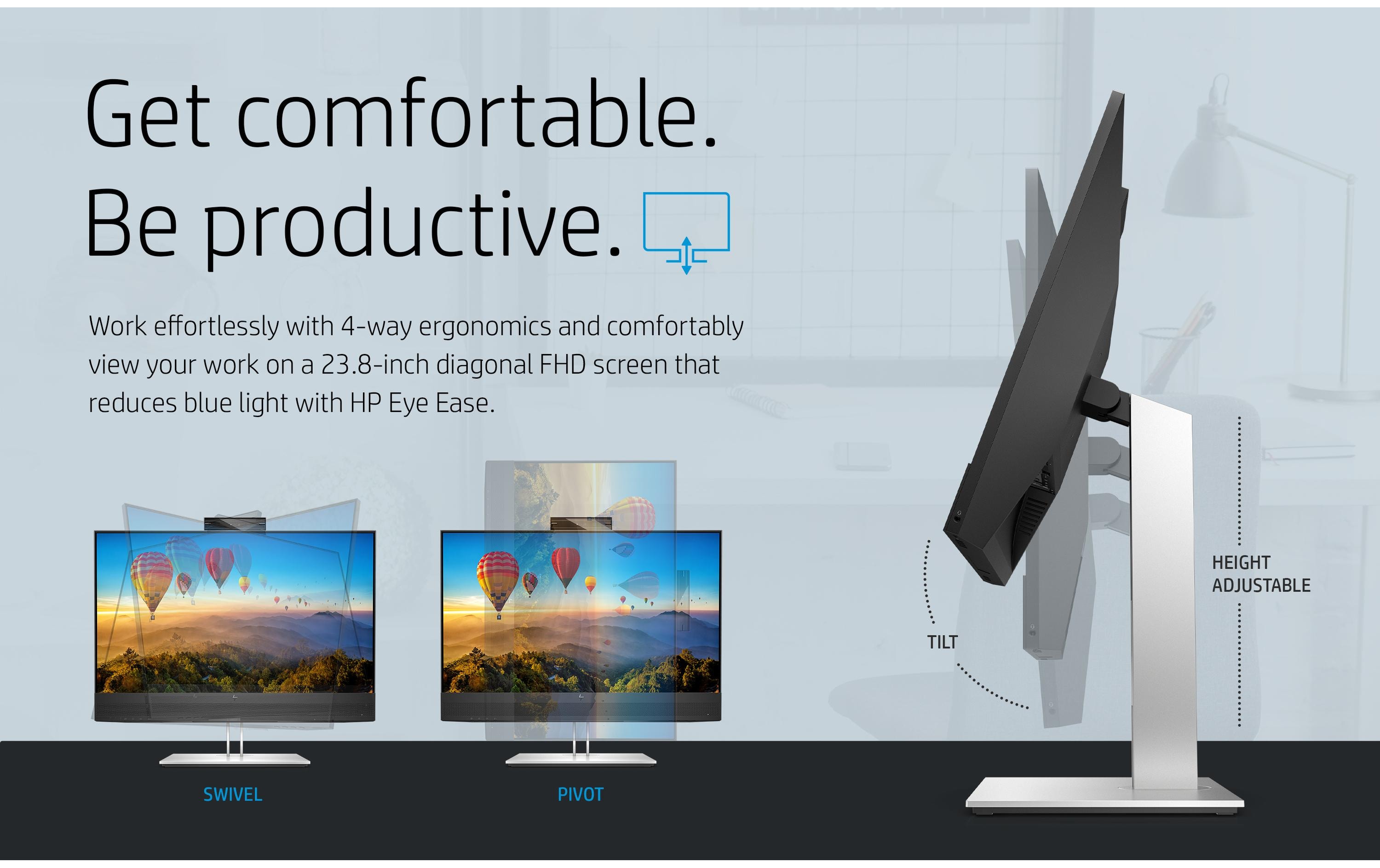 Monitor E24m G4 40Z32E9<br>Ergonomischer 23.8-Zoll-Bildschirm mit Full HD-Resolution und USB-C-Anschluss