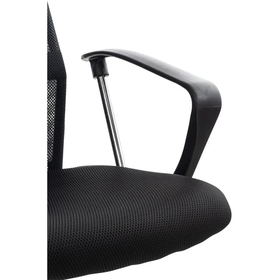 CLP Bureaustoel Washington chroom Frame - Kunstleer - zwart
