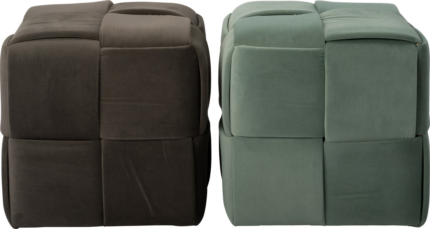 Intratuin poef Boye groen 43 x 43 x 42 cm