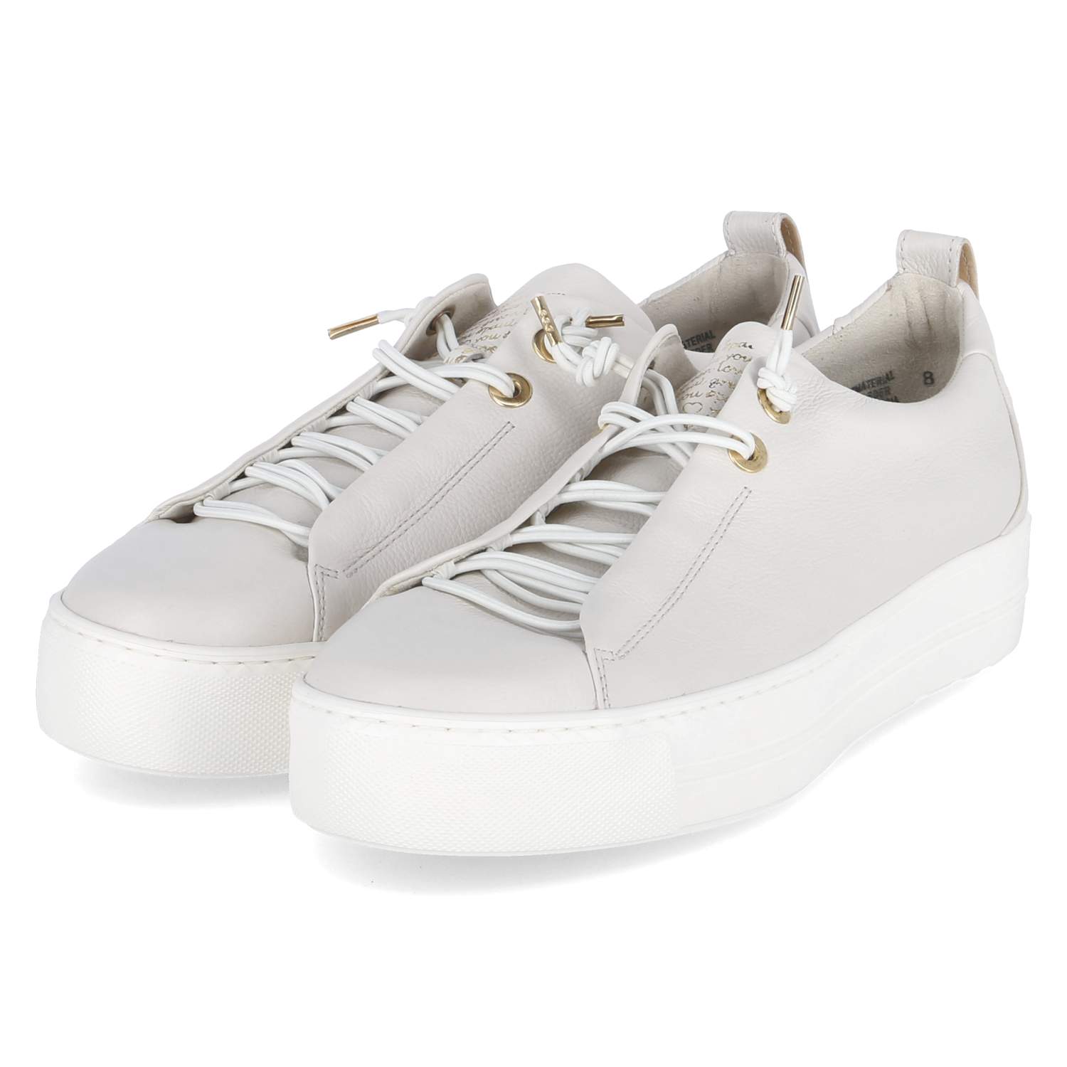Paul Green Low Sneaker - ivory / gold