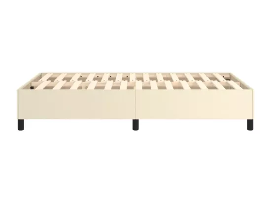 Sommier tapissier Crème 120x200 cm Similicuir