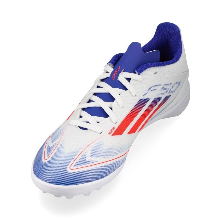adidas F50 League TF Advancement - Blanc/Rouge/Bleu Enfant