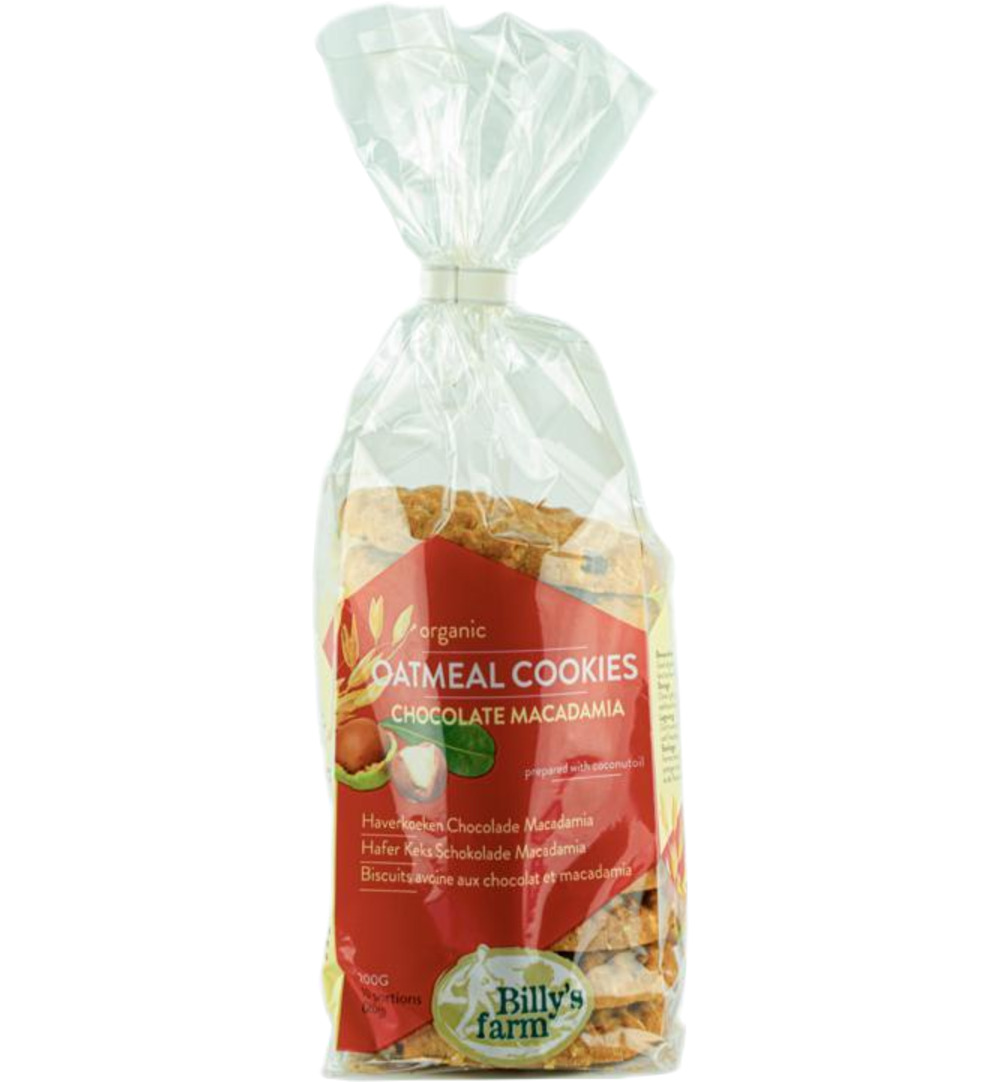 Billy’S Farm Macadamia Chocolade Haverkoeken Bio (200 gr)