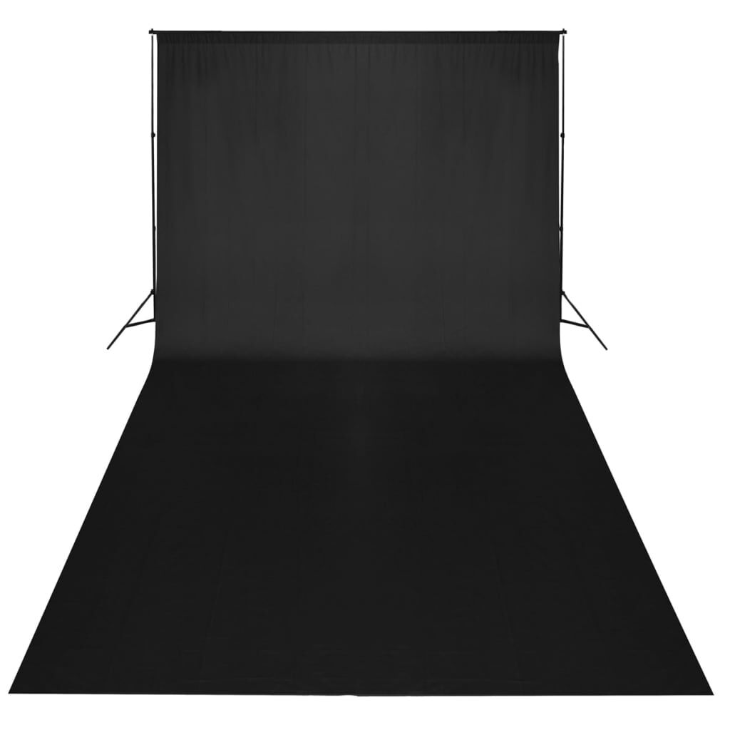 vidaXL Fotografische achtergrond zonder frame, katoen, 300x300 cm, zwart