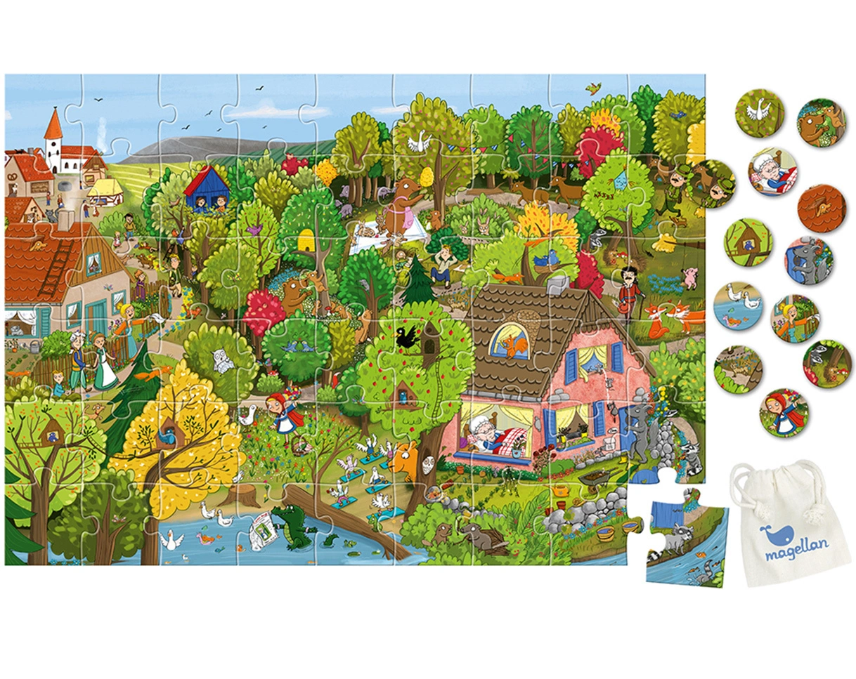 Puzzle LOOK AND FIND - FAIRY TALES - RED RIDING HOOD 12-teilig